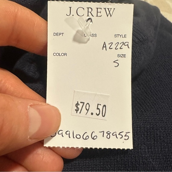 J crew navy blue Cotton crewneck sweater-tee - Picture 5 of 5